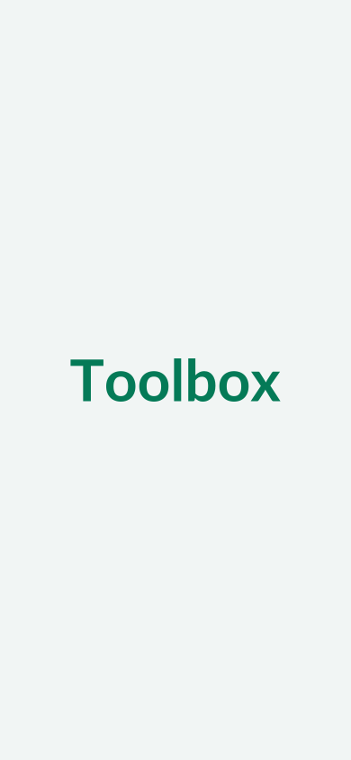 Pratinjau ponsel template Toolbox